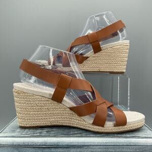NEW Cole Haan Women’s Crystal Wedge Sandals Brown Size 9B